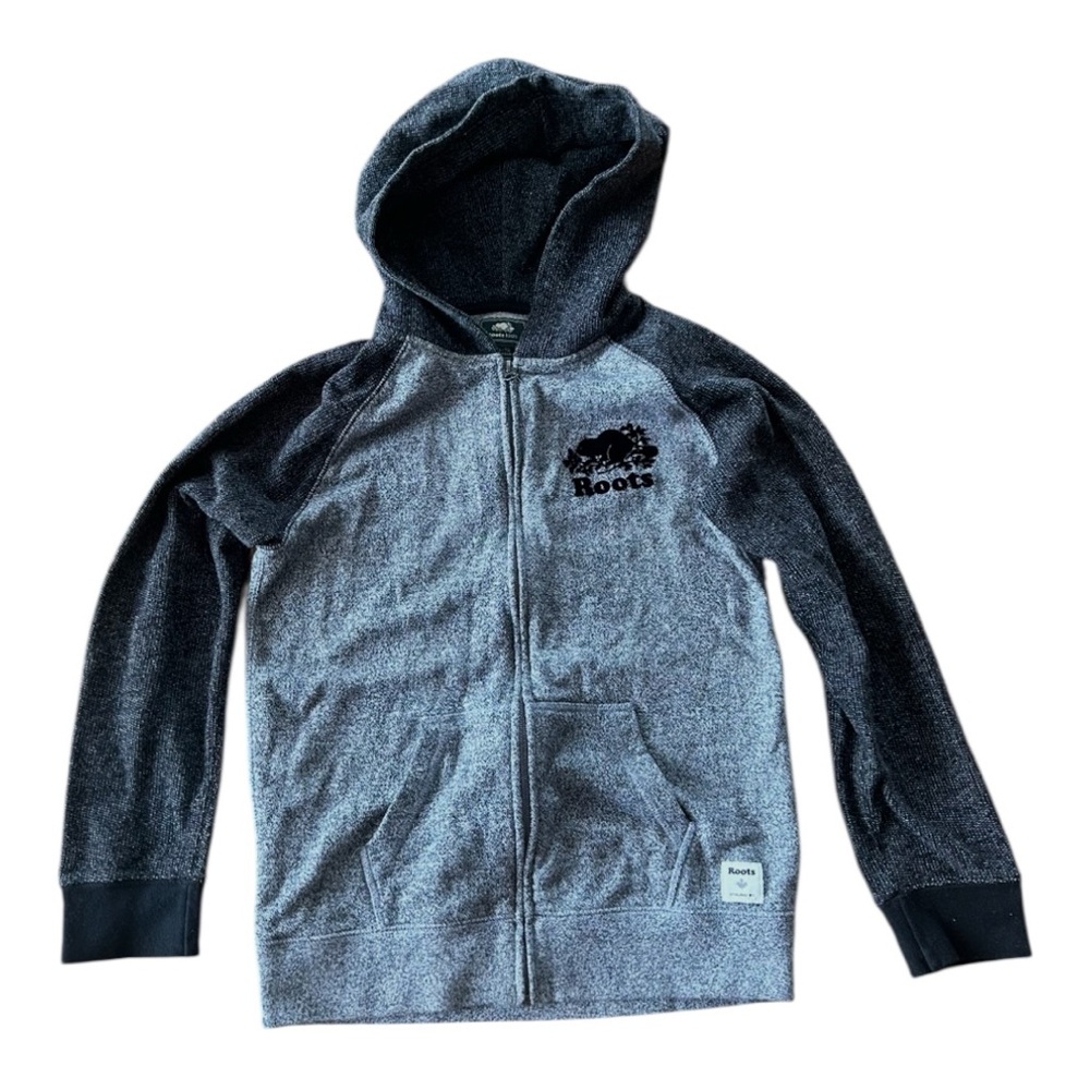 Roots Kids Charcoal Zip-Up Hoodie